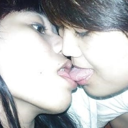 Beautiful naked lesbians kissing