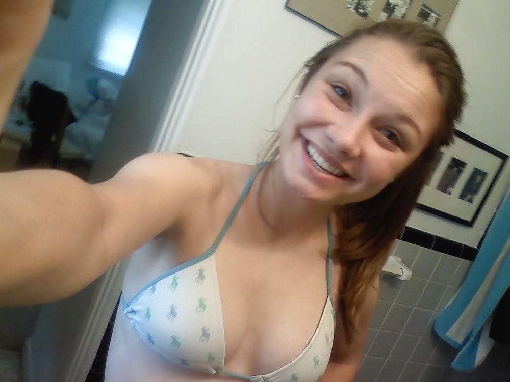 Blonde teen nude mirror selfie-3965