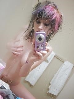 Nude emo girl selfie-5759