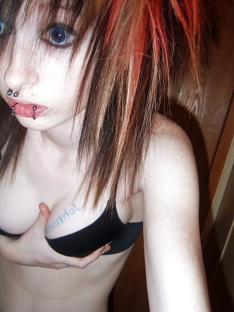 Nude emo girl selfie-3815