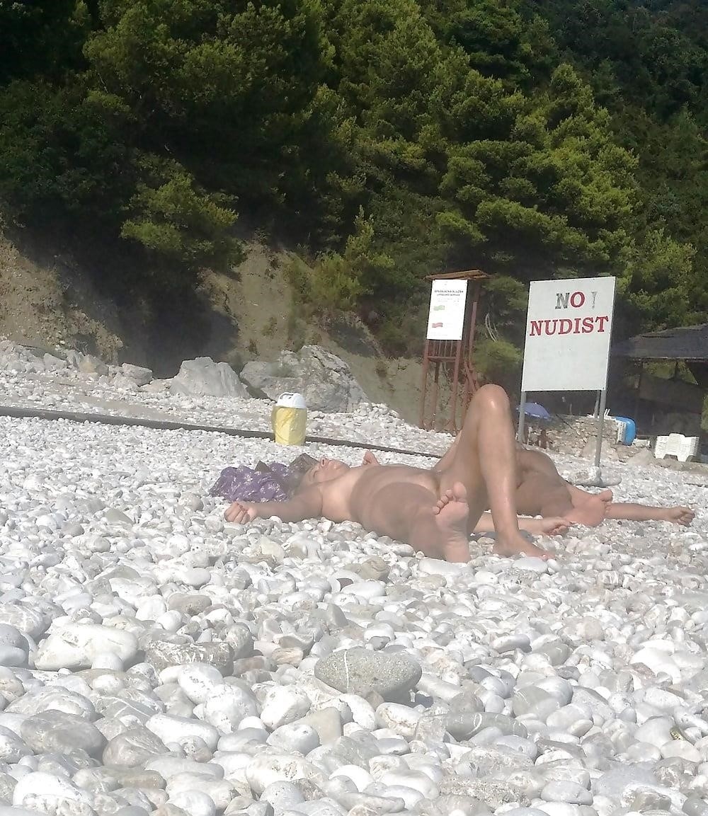 Nude selfies on the beach-1604