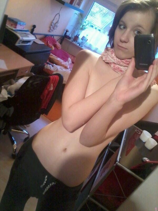 Teen mirror selfie nude-7584