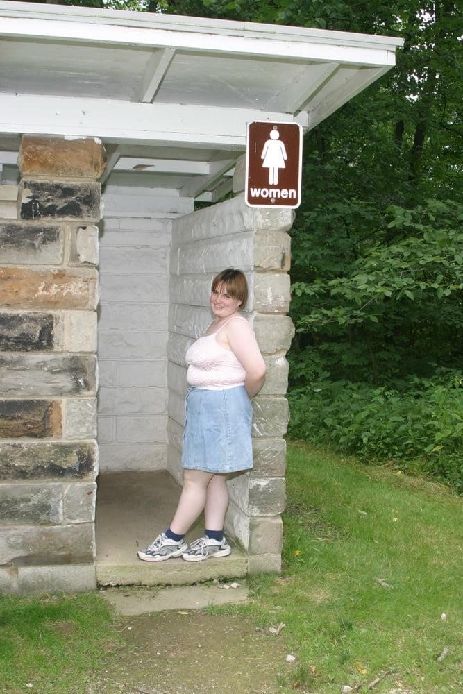 Lesbian in public toilet-3767
