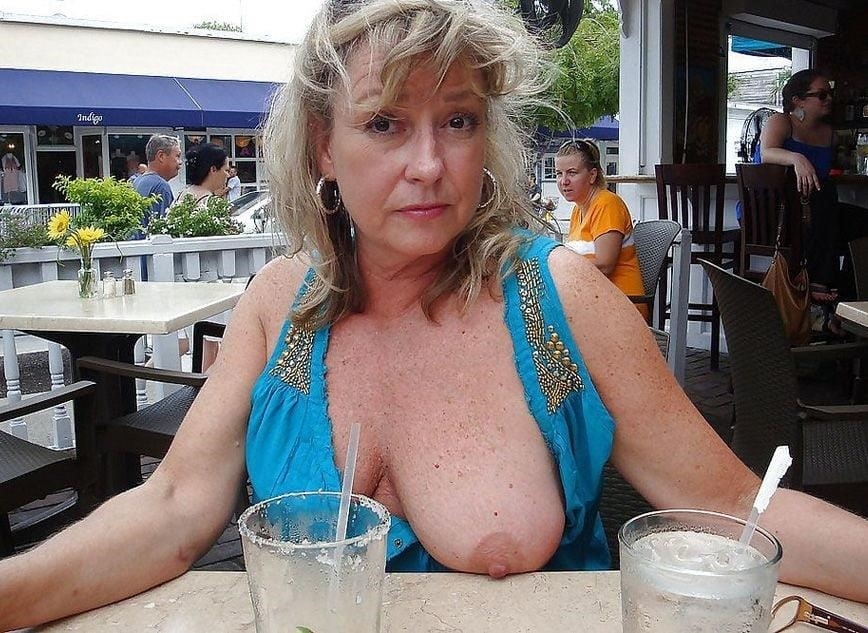 Mature wives flashing in public-5315